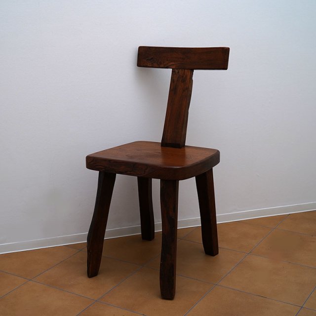 Brutalist T Chair E / Olavi Hanninen for Aranjou / France / 1960s