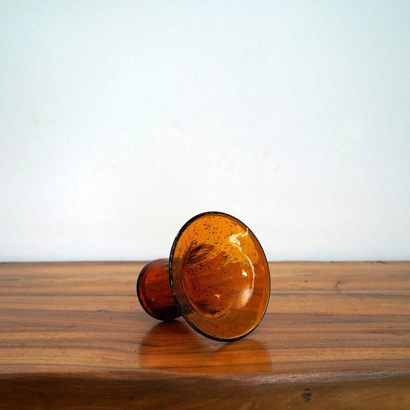 Erik Hoglund Amber Small Vase / Kosta Boda / Sweden / 1950s