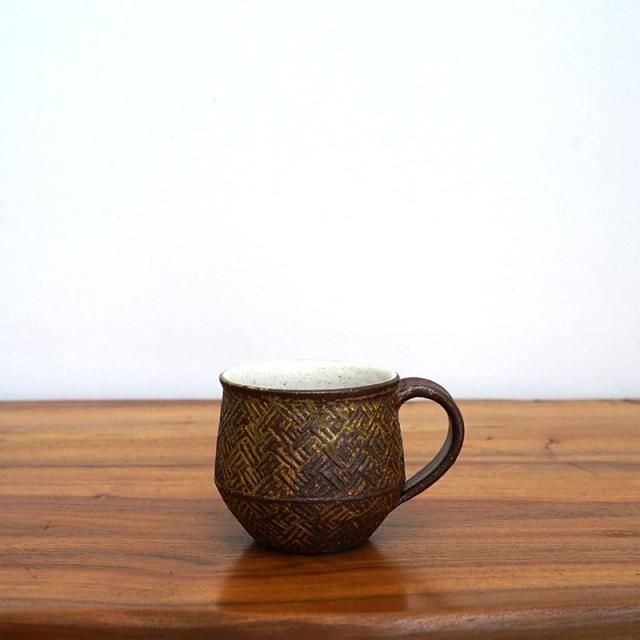 羅以音窯】 ヘリンボーン模様の陶器食器お纏め8点セット 羅以音窯 | Et