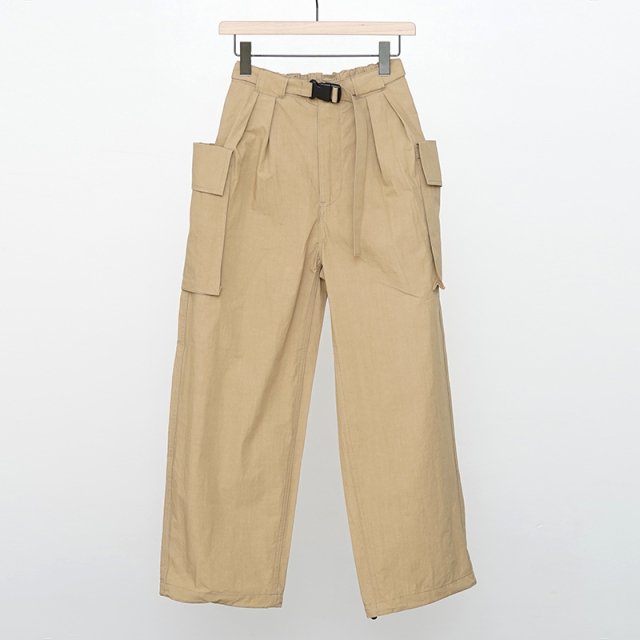 【2023 S/S】【PHEENY / フィーニー】Cotton nylon dump military pants SAND