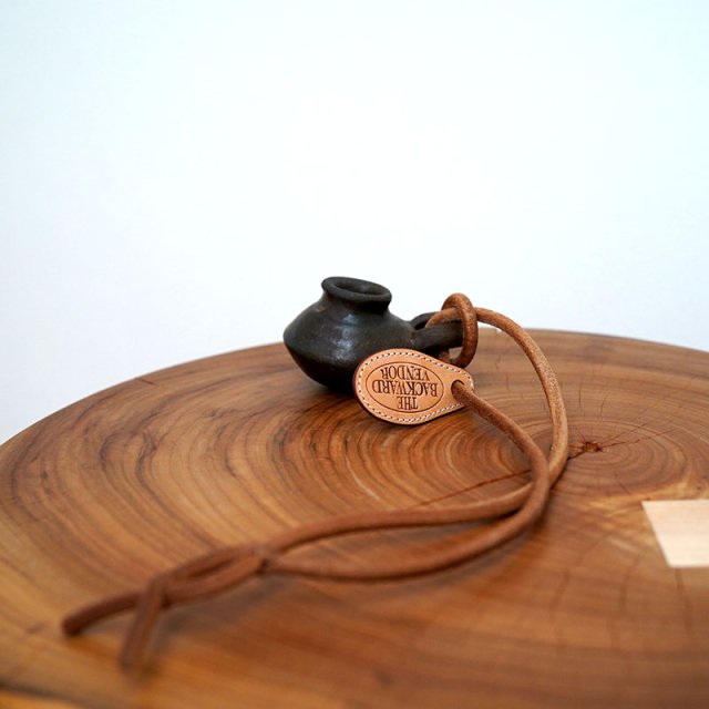 【THE BACKWARD VENDOR】POT CHAIN / Clay Pot, Vegtable tanned leather
