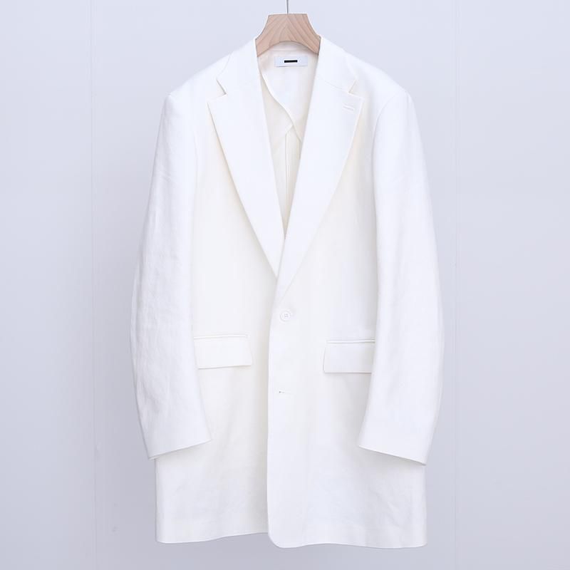 【30%OFF】【REVERBERATE リバーバレイト】LONG TAILORED JACKET WHITE - THIRTY' THIRTY'  STORE