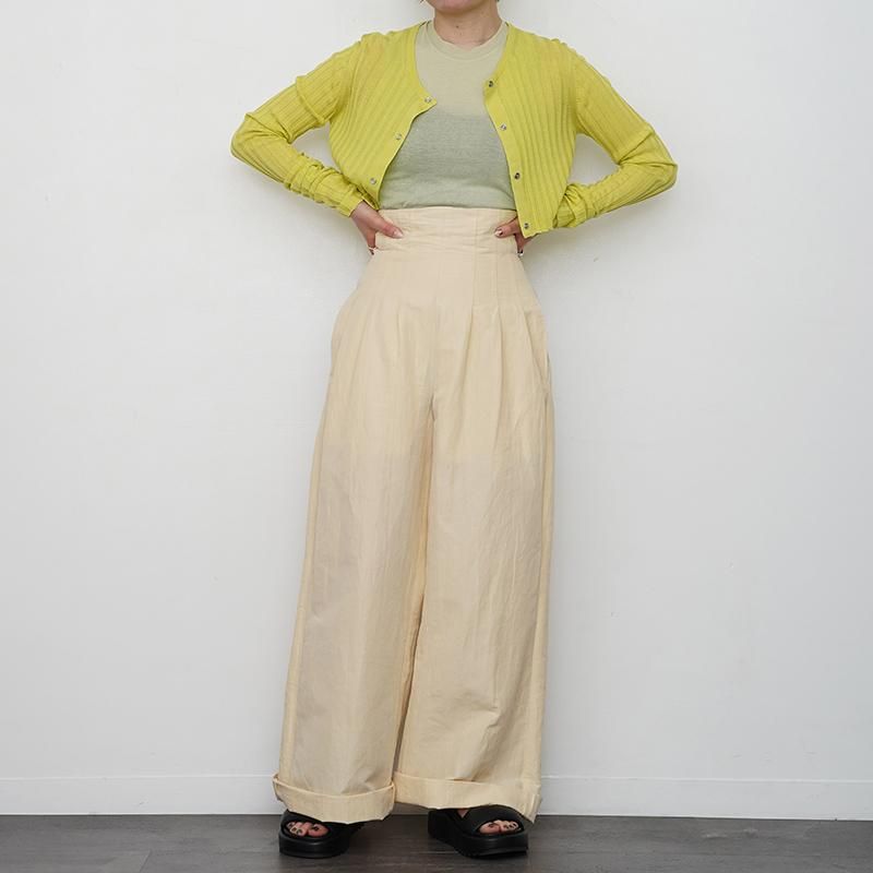 50%OFF】【INSCRIRE アンスクリア】C/S Sheer Rib Short Cardigan