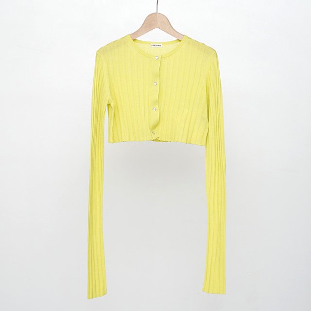 40%OFFۡINSCRIRE 󥹥ꥢC/S Sheer Rib Short Cardigan LIMEADE