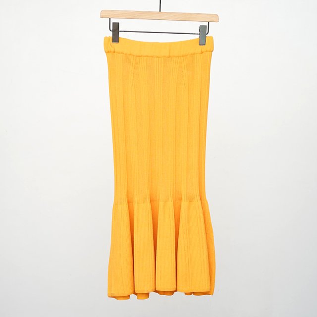 【2023 S/S】【unfil アンフィルレディース】hight twist cotton ribbed-knit skirt yellow