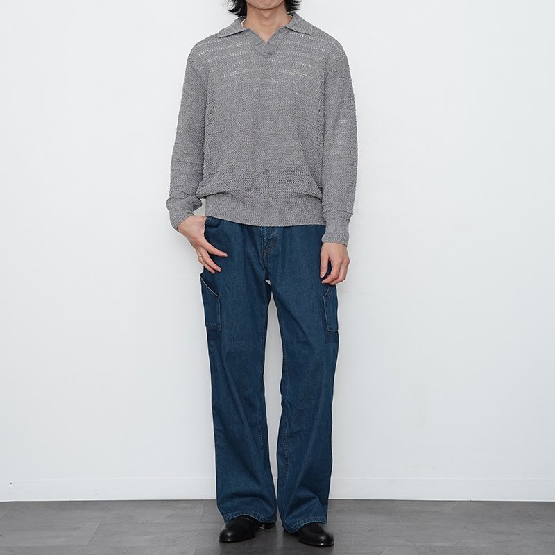 【50%OFF】【ENCOMING インカミング】FRONT SLIT JUMPER GREY - THIRTY' THIRTY' STORE
