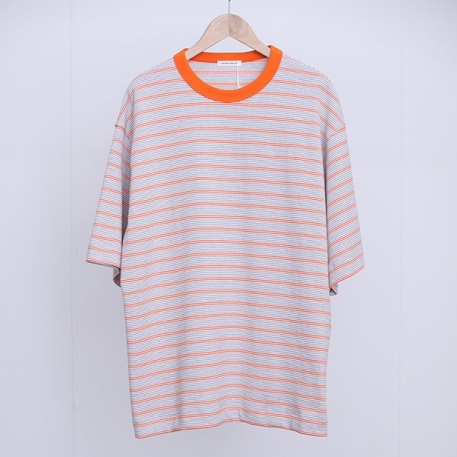 UNIVERSAL PRODUCTS ˥СץġMULTI BORDER S/S T-SHIRT ORANGE