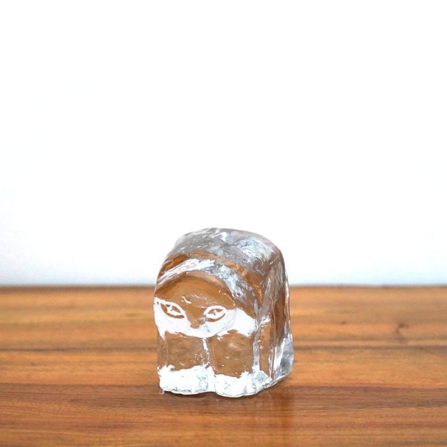 Erik Hoglund Poler Bear Object / Clear Glass / Kosta Boda / Sweden / 1950s-70s