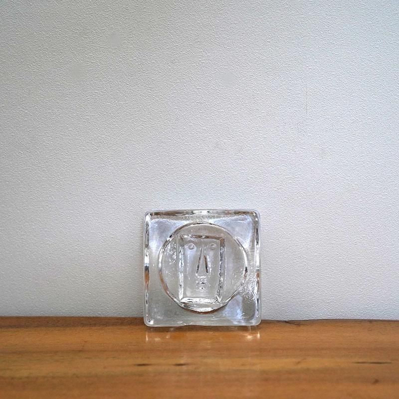 Erik Hoglund Ashtray Square / Clear Glass / Kosta Boda / Sweden