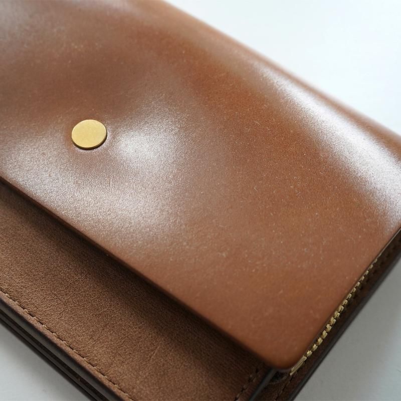 forme フォルメ】Hand wallet combi Cordovan Cigar - THIRTY forme フォルメ】Hand wallet combi Cordovan Cigar - THIRTY