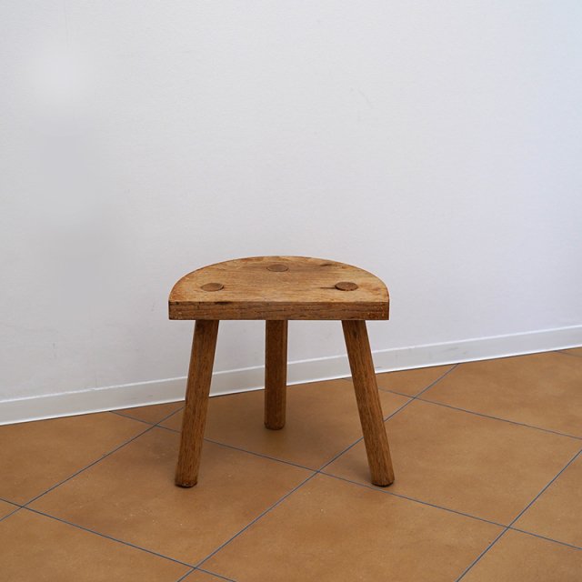 French Solid Milking Stool A / France / 1960s
