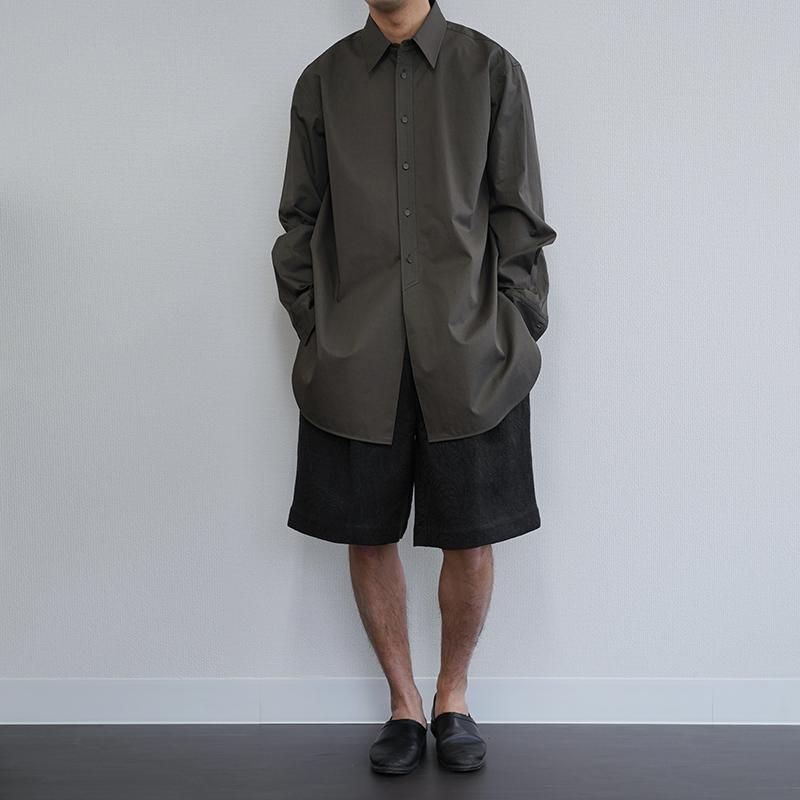 2023 S/S】【IRENISA イレニサ】TWO TUCKS WIDE SHORTS DARK BROWN