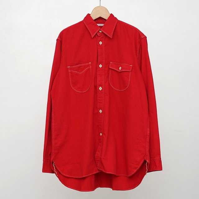 ڻĤ鷺ۡMAATEE&SONS ޡƥɥ󥺡COTTON CHINO / MAD WORK SHIRTS RED