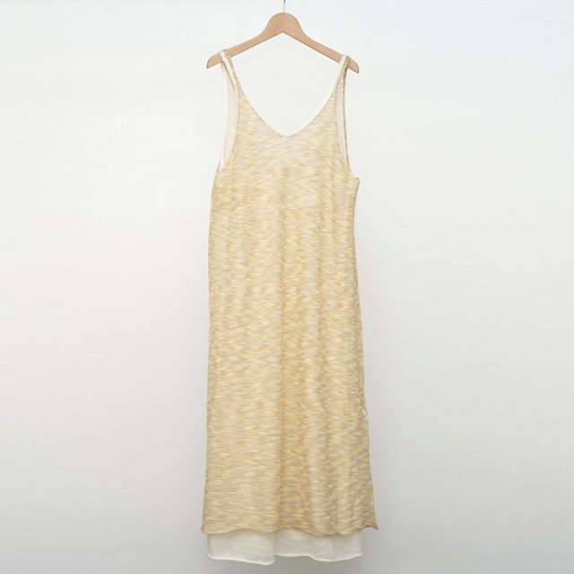【2023 A/W】【unfil アンフィルレディース】extrakid mohair & silk layered knit dress multi beige×off white