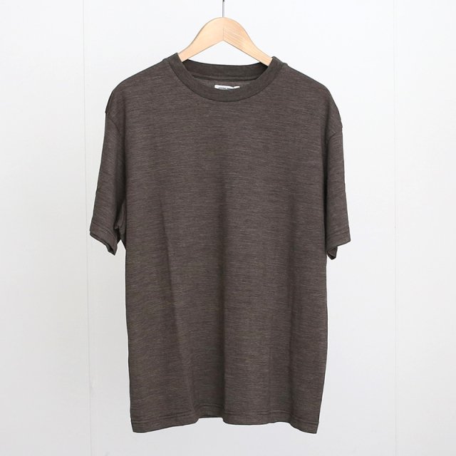 UNIVERSAL PRODUCTS ˥СץġWOOL S/S T-SHIRTS BROWN