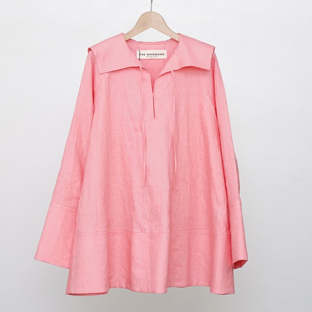 30%OFFۡTHE SHINZONE /  󥾡LINEN SAILOR COLLAR BLOUSE PINK