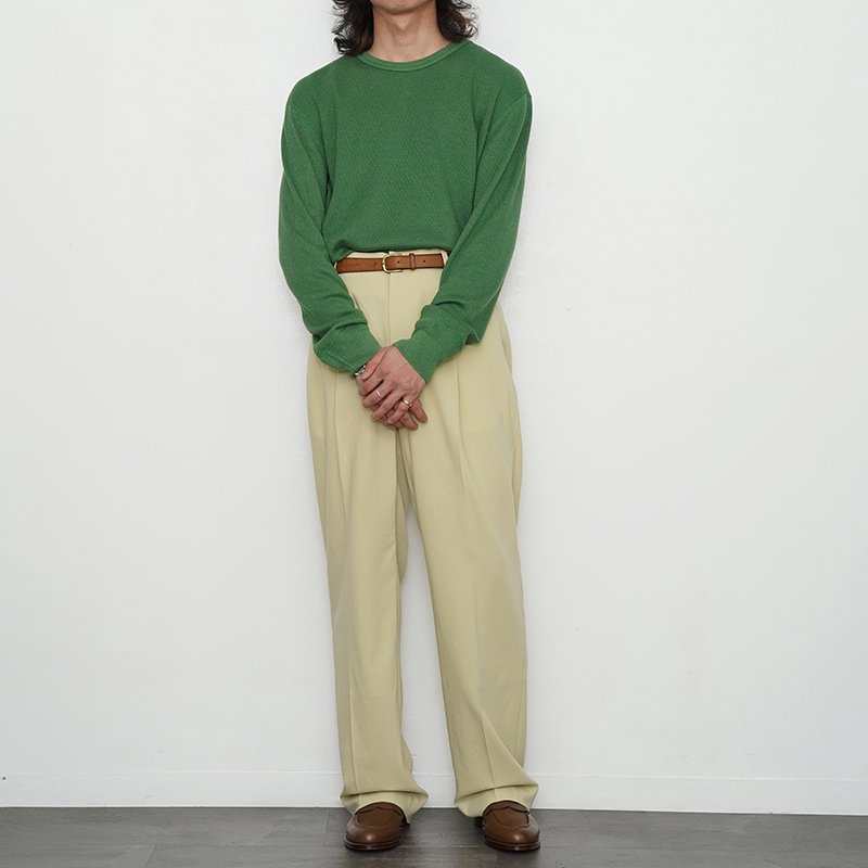 【2023 A/W】【AURALEE オーラリー】LIGHT THERMAL P/O GREEN - THIRTY' THIRTY' STORE
