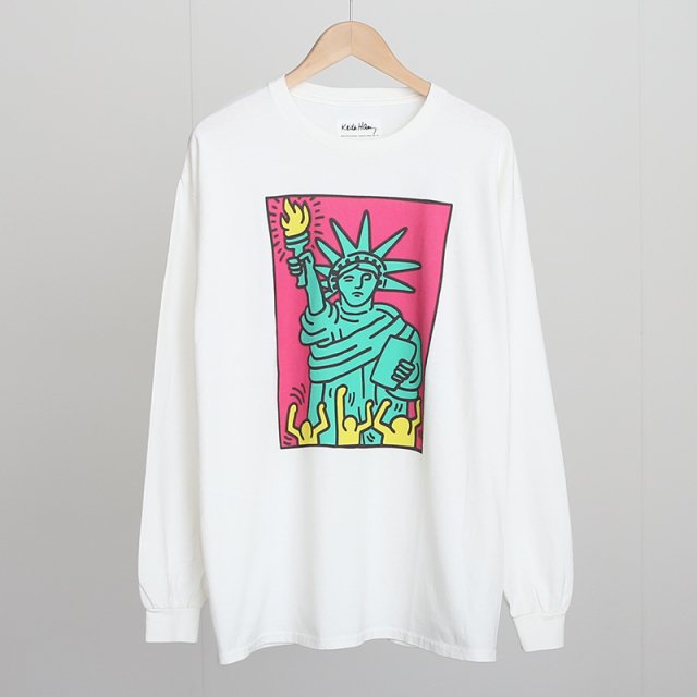 【2023 A/W】【Keith Haring / キース ヘリング】liberty cotton 6oz jersey White