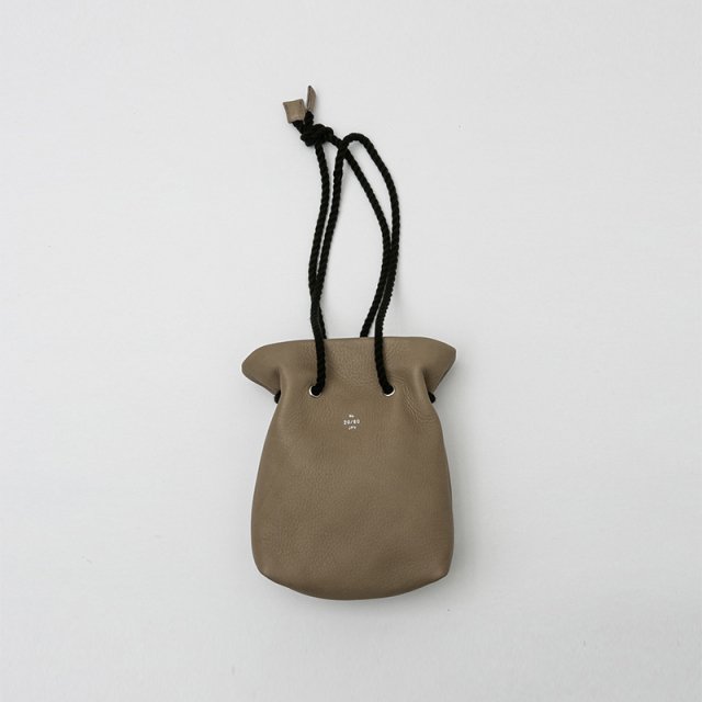 【2023 A/W】【20/80 トウェンティーエイティー】SHRINK LEATHER SQUARE GASSAI BAG GY