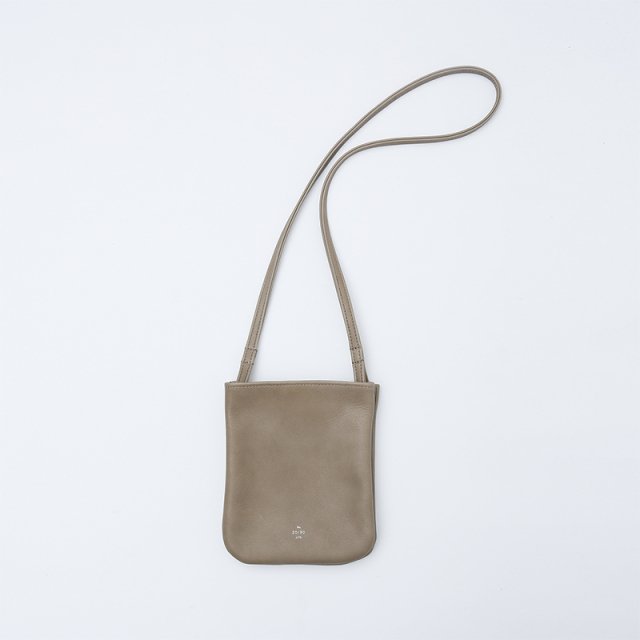 【2023 A/W】【20/80 トウェンティーエイティー】SHRINK LEATHER TWO BAGS SHOULDER GY