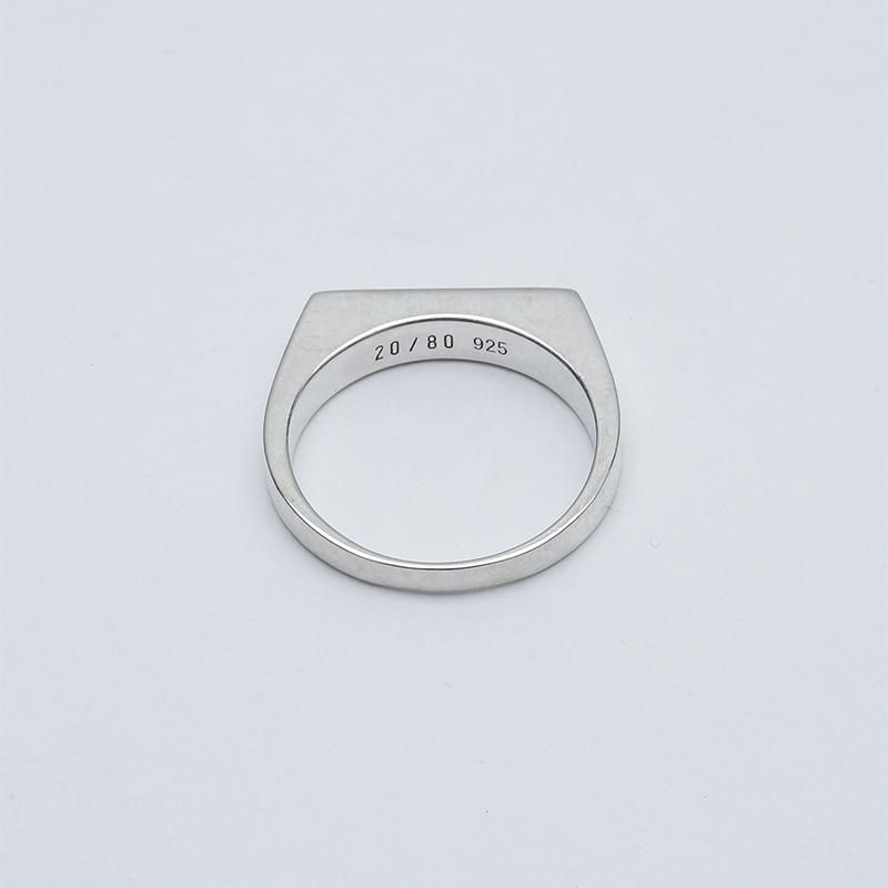 【2023 A/W】【20/80 トウェンティーエイティー】STERLING SILVER SQUARE SIGNET RING SV - THIRTY' THIRTY' STORE