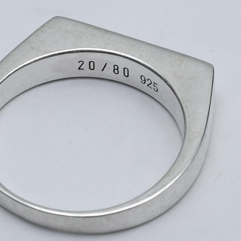 【2023 A/W】【20/80 トウェンティーエイティー】STERLING SILVER SQUARE SIGNET RING SV - THIRTY' THIRTY' STORE