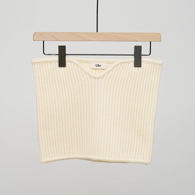 30%OFF】【Uhr / ウーア】Bustier Combi Knit Ivory - THIRTY' THIRTY