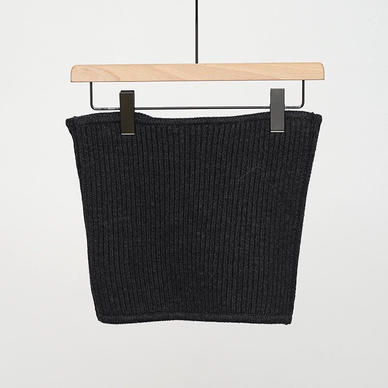 Uhr / ウーア】Bustier Combi Knit Charcoal Gray - THIRTY' THIRTY' STORE