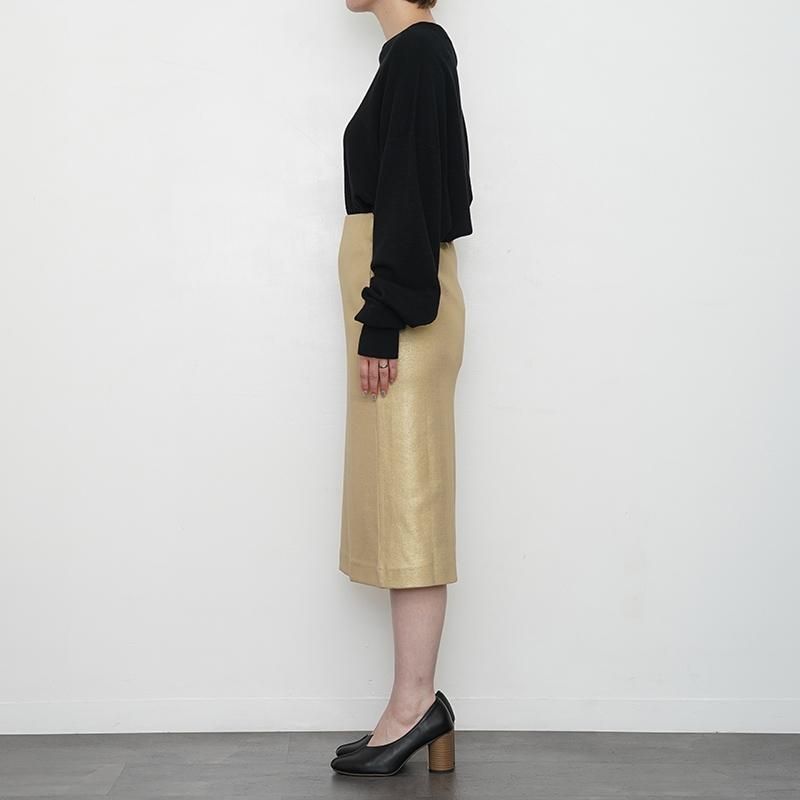40%OFF】【PHEENY / フィーニー】Foil rib skirt GOLD - THIRTY