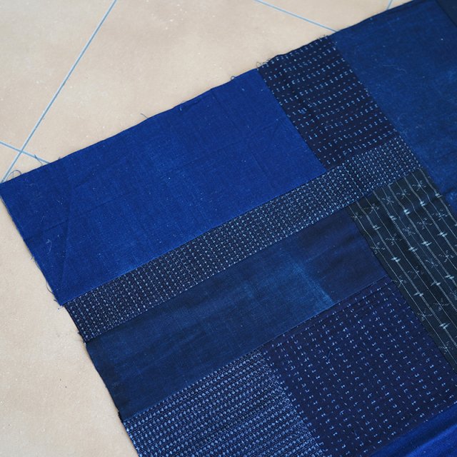 藍染 時代木綿の布 襤褸ボロ3 継ぎ接ぎ