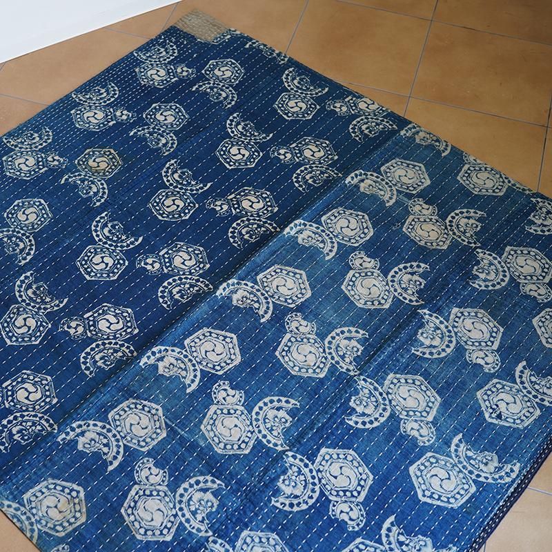 藍染 時代木綿の布 襤褸ボロ9 敷物 - THIRTY' THIRTY' STORE