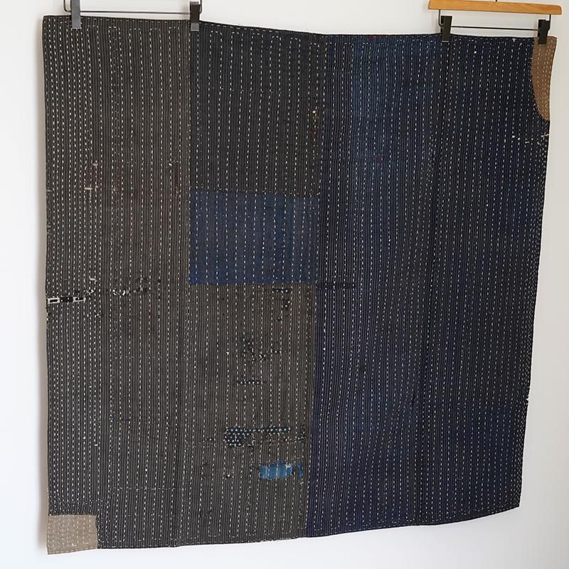 時代 襤褸 ボロ　敷物 藍染 木綿・古布 藍染 時代木綿の布 襤褸ボロ9 敷物 - THIRTY' THIRTY' STORE