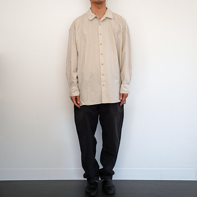 【CASEY CASEY ケイシーケイシー】 DOUBLE DYED HAMNET SHIRT CONCRETE - THIRTY' THIRTY'  STORE