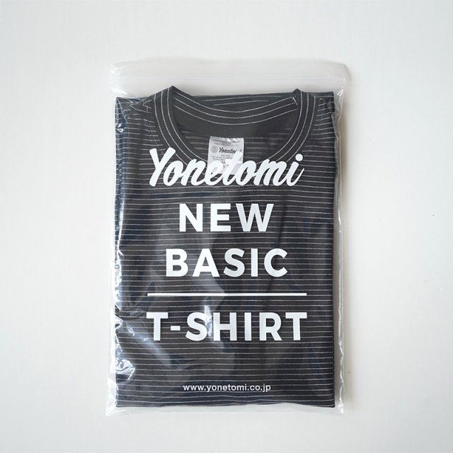 2024 S/SۡYonetomi NEW BASIC ͥȥߥ˥塼١åYonetomi NEW BASIC GARMENT DYED BORDER T-SHIRT BLACK