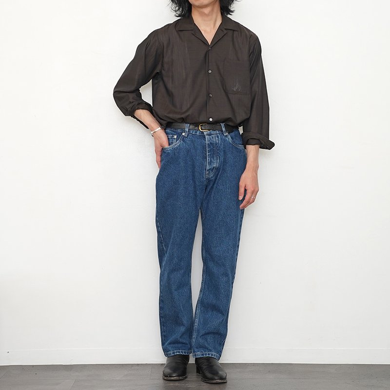 5/3(金)11:00販売開始】【MAATEE&SONS マーティーアンドサンズ】H WOOL ONE PIECE COLLAR SHIRTS  BRWN - THIRTY' THIRTY' STORE