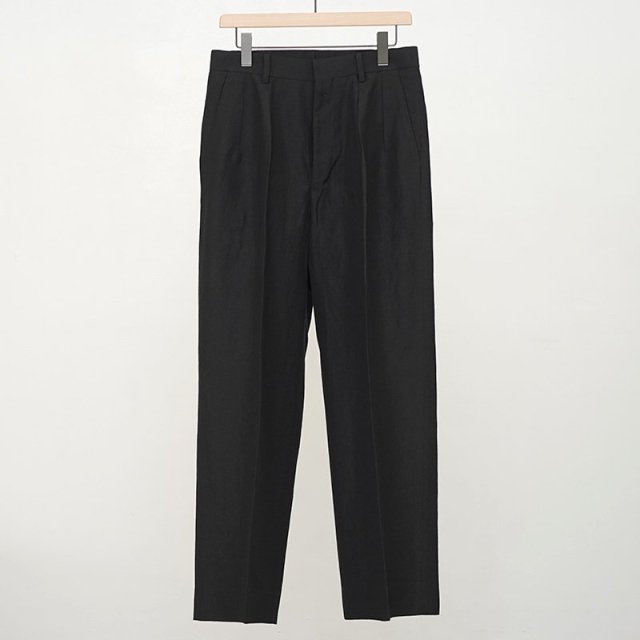 2024 S/SۡNikki ESSENTIAL PIECES ˥å å󥷥ԡW/Li 2tuck Wide Tapered Trousers BLACK