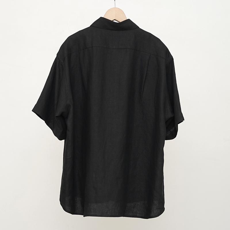 Gorsch the merry coachman】Collar Short Sleeve Shirt BLACK Gorsch the merry coachman】Collar Short Sleeve Shirt BLACK