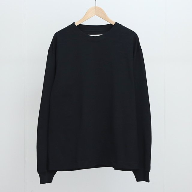 2024 S/SۡSTUDIO NICHOLSON ˥륽JERSEY - LONG SLEEVE JERSEY T-SHIRT BLACK