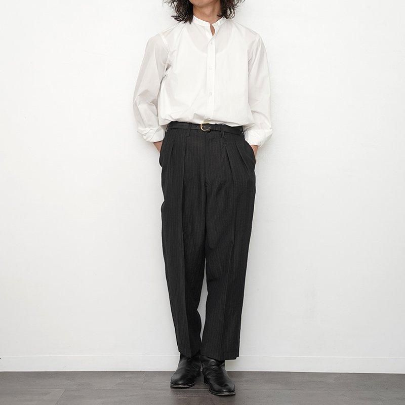 Gorsch the merry coachman】Wool Linen 2 Tack Wide Trousers Gorsch the merry coachman】Wool Linen 2 Tack Wide Trousers