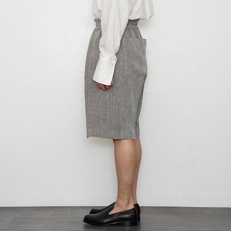 POSTELEGANT ポステレガント】LINEN SILK WIDE SHORTS ECRU POSTELEGANT ポステレガント】LINEN SILK WIDE SHORTS ECRU