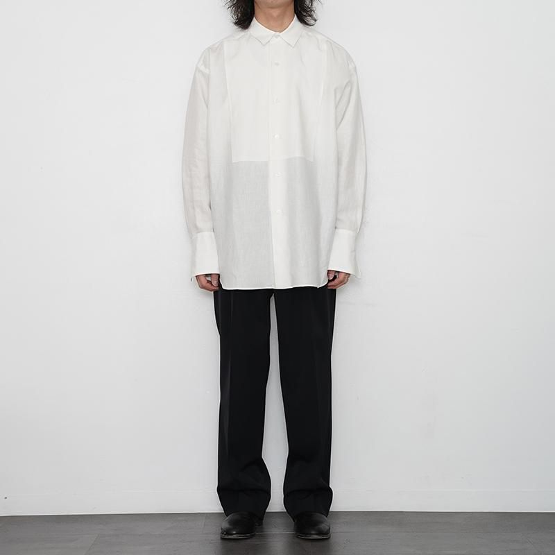 POSTELEGANT ポステレガント】LINEN CLASSIC SHIRTS WHITE - THIRTY 