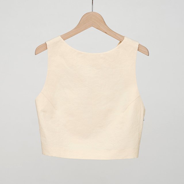 ڥ饹1ۡ2024 S/SۡAURALEE ꡼ǥ HIGH DENSITY FINX LINEN WEATHER TANK ECRU