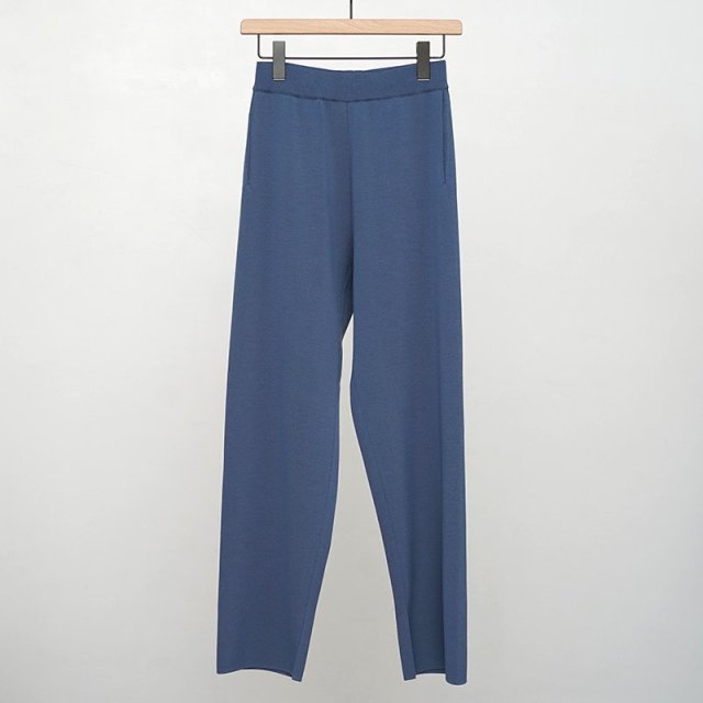 2024 S/SۡAURALEE ꡼ǥWOOL RECYCLE POLYESTER HIGH GAUGE KNIT PANTS BLUE GRAY
