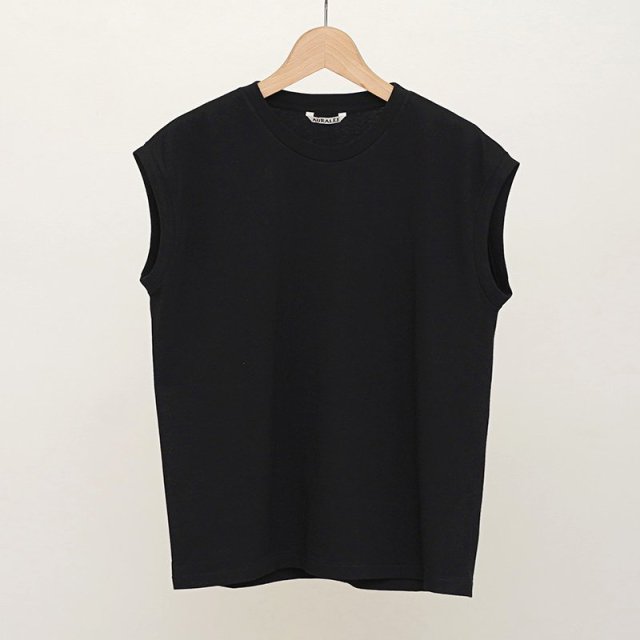 2024 S/SۡAURALEE ꡼ǥSEAMLESS CREW NECK SLEEVELESS BLACK