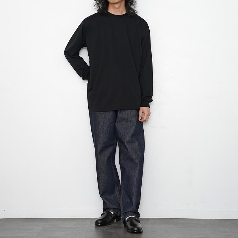 2024 S/S】【AURALEE オーラリー】LUSTER PLAITING L/S TEE BLACK 