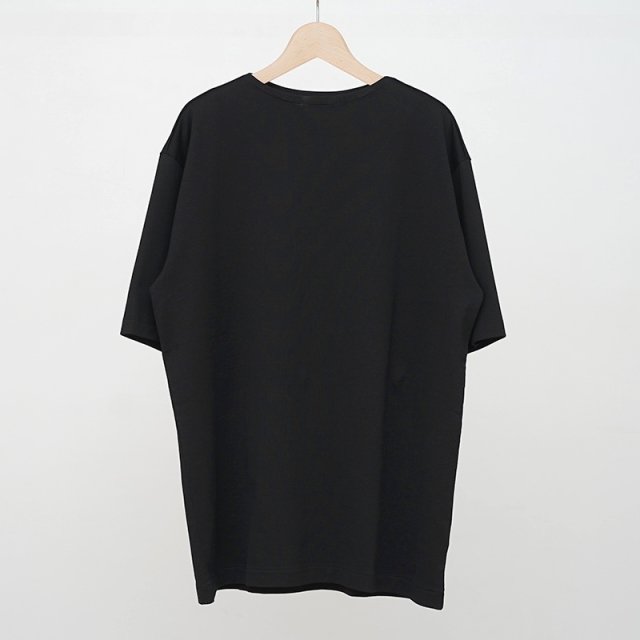 2024 S/SۡAURALEE ꡼LUSTER PLAITING NARROW BOAT NECK TEE BLACK