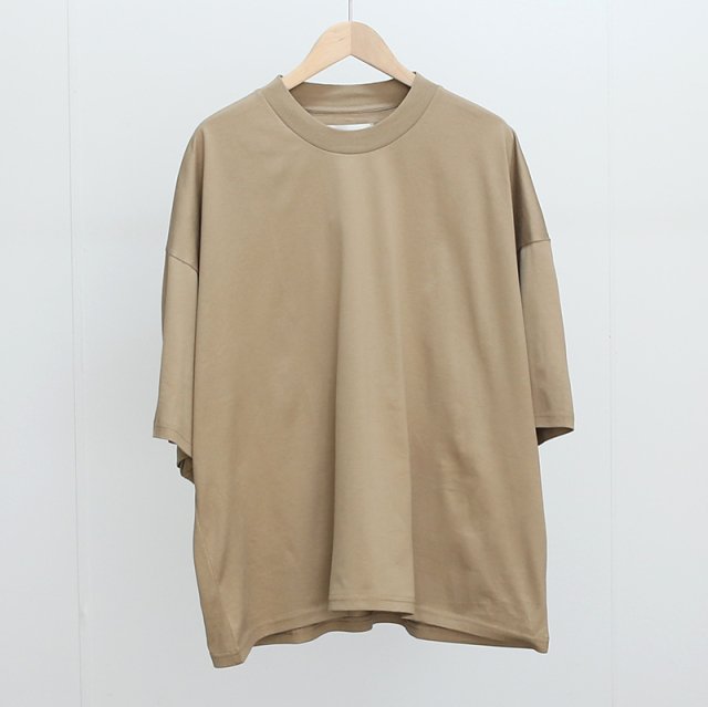 2024 S/SۡSTUDIO NICHOLSON ˥륽JERSEY - BRANDED SHORT SLEEVE T SHIRT SAND