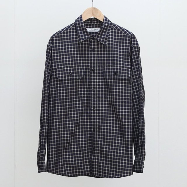 【2024 S/S】【UNIVERSAL PRODUCTS】L/S CHECK WORK SHIRTS NAVY CHECK