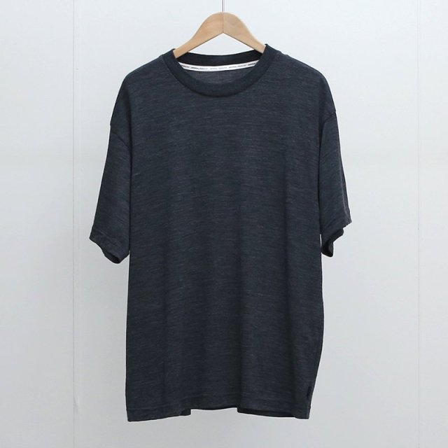 2024 S/SۡUNIVERSAL PRODUCTSWOOL S/S T-SHIRTS  CHACOAL GRAY