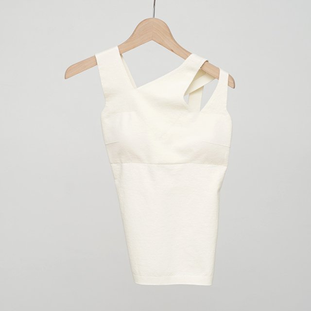 2024 S/Sۡunfil եǥstretch organic cotton sleeveless top off white